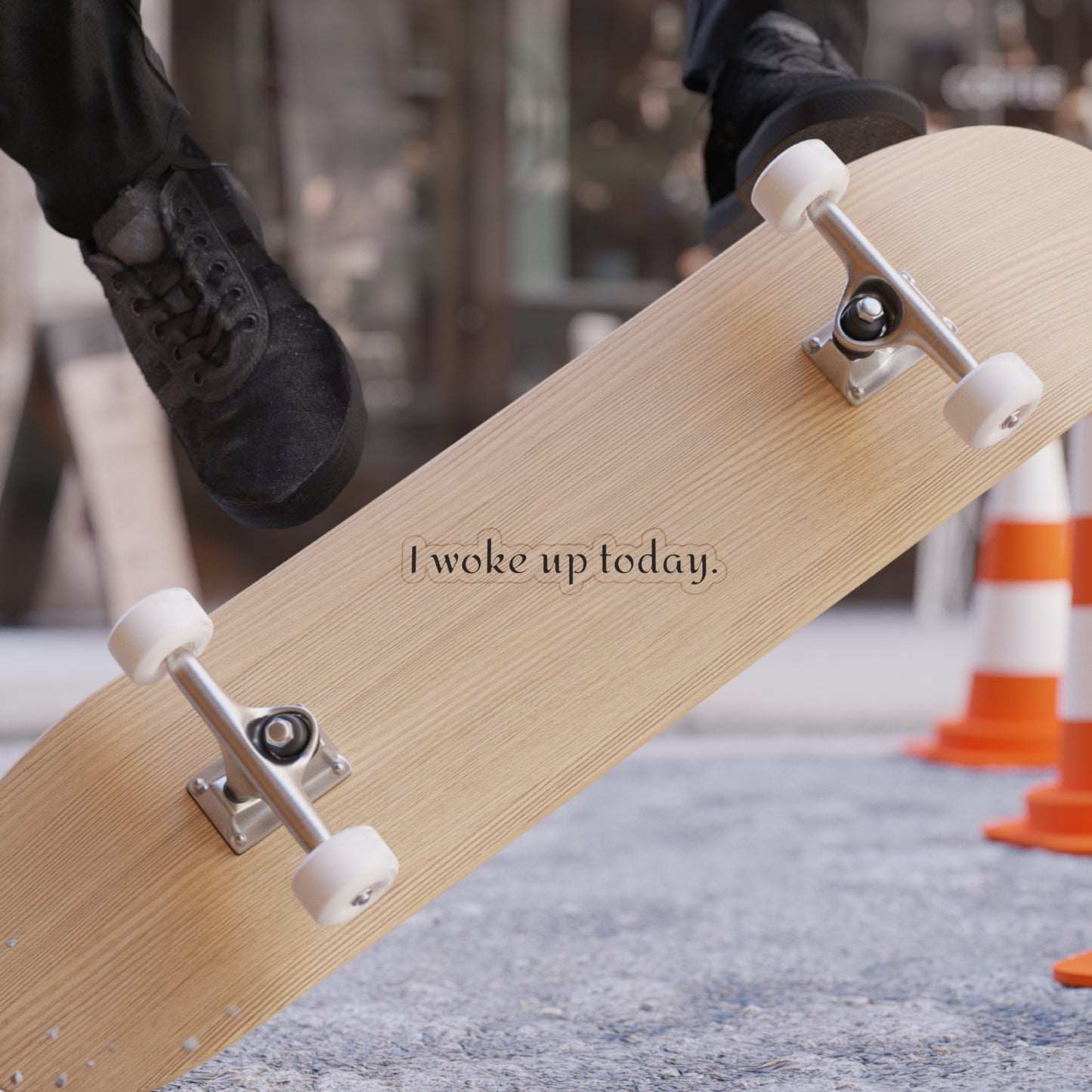 I Woke Up Today Gratitude Die-Cut Transparent Outdoor Sticker — Weatherproof Laptop & Car Decal