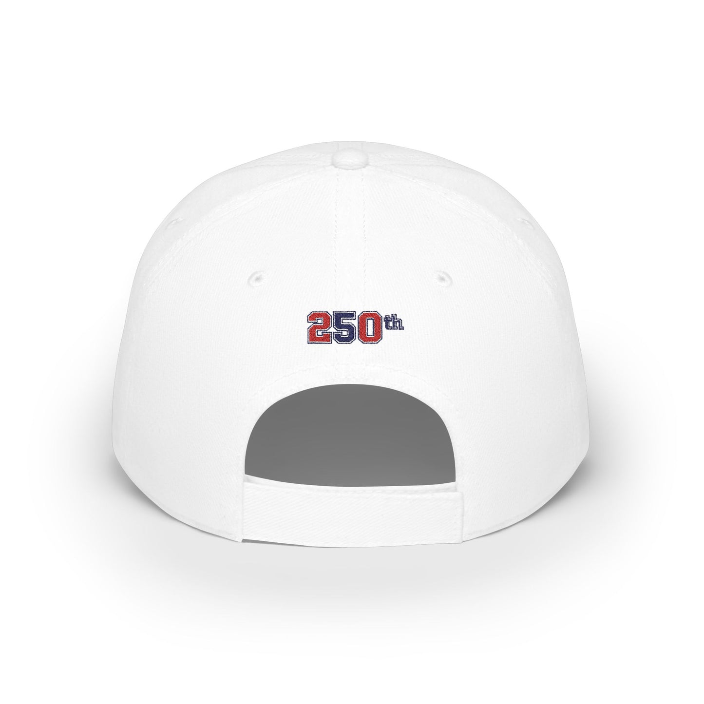 America Flag Design Embroidered Cap — Patriotic Low Profile Baseball Hat (250th Anniversary)
