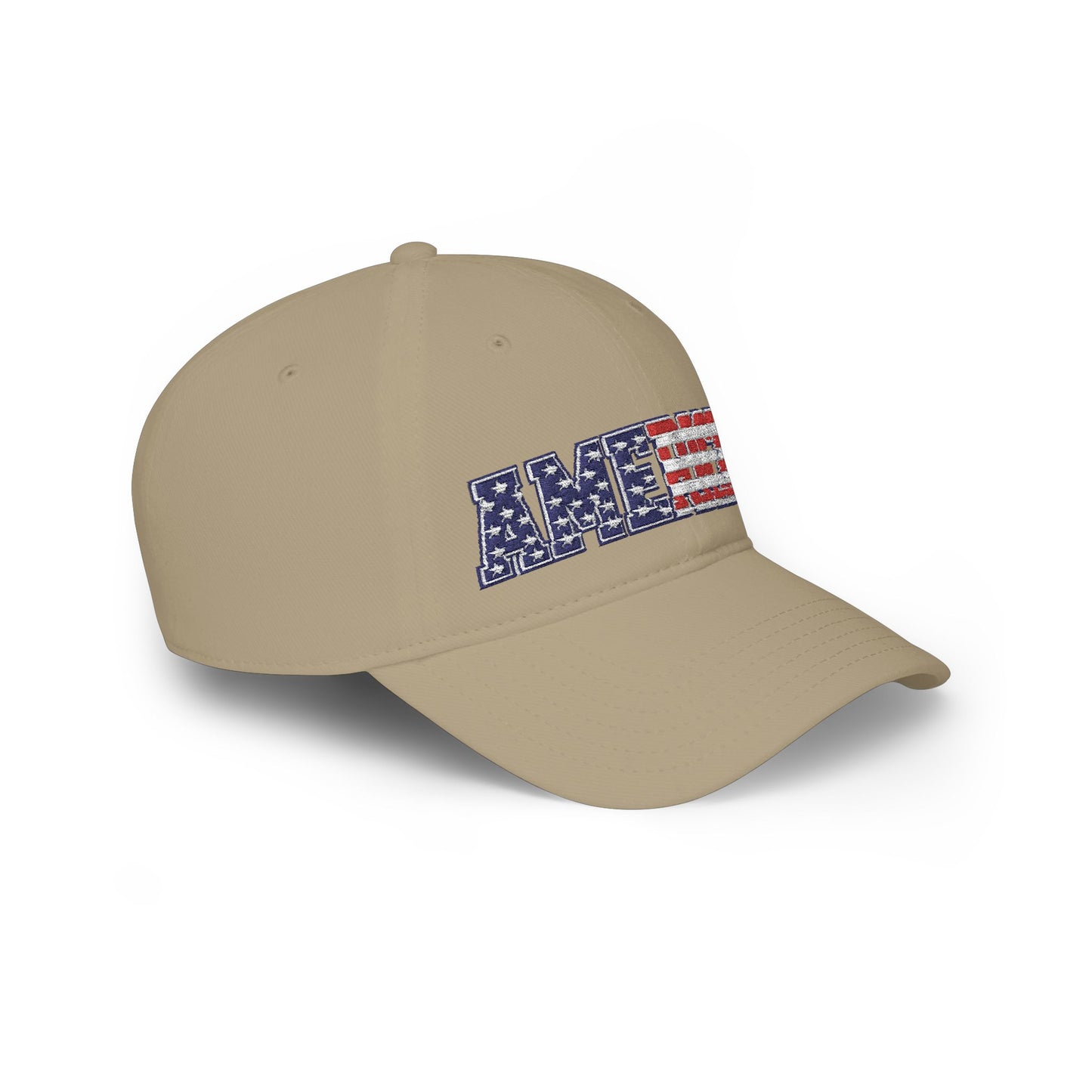 America Flag Design Embroidered Cap — Patriotic Low Profile Baseball Hat (250th Anniversary)