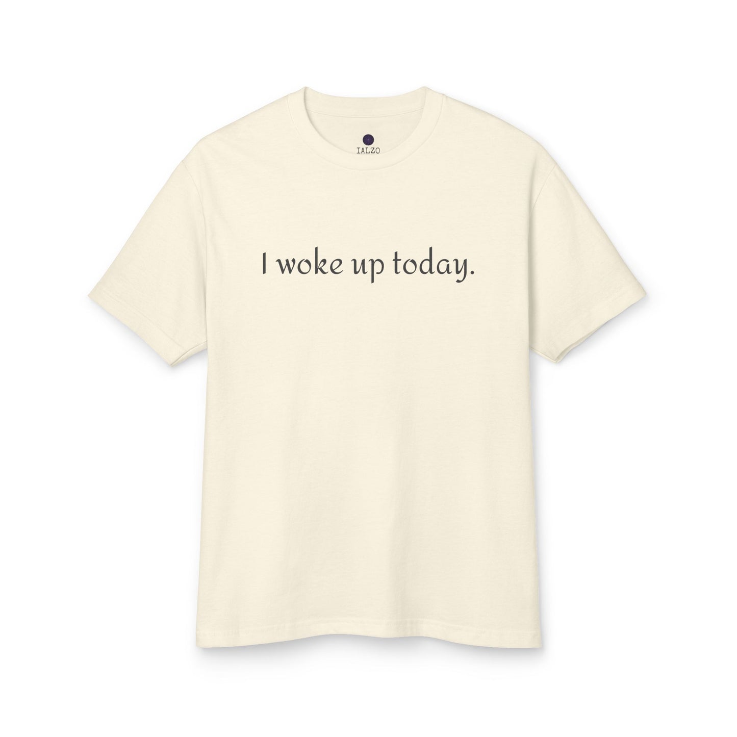 I Woke Up Today Tee — Minimalist Positive Gratitude Message Cotton T-Shirt