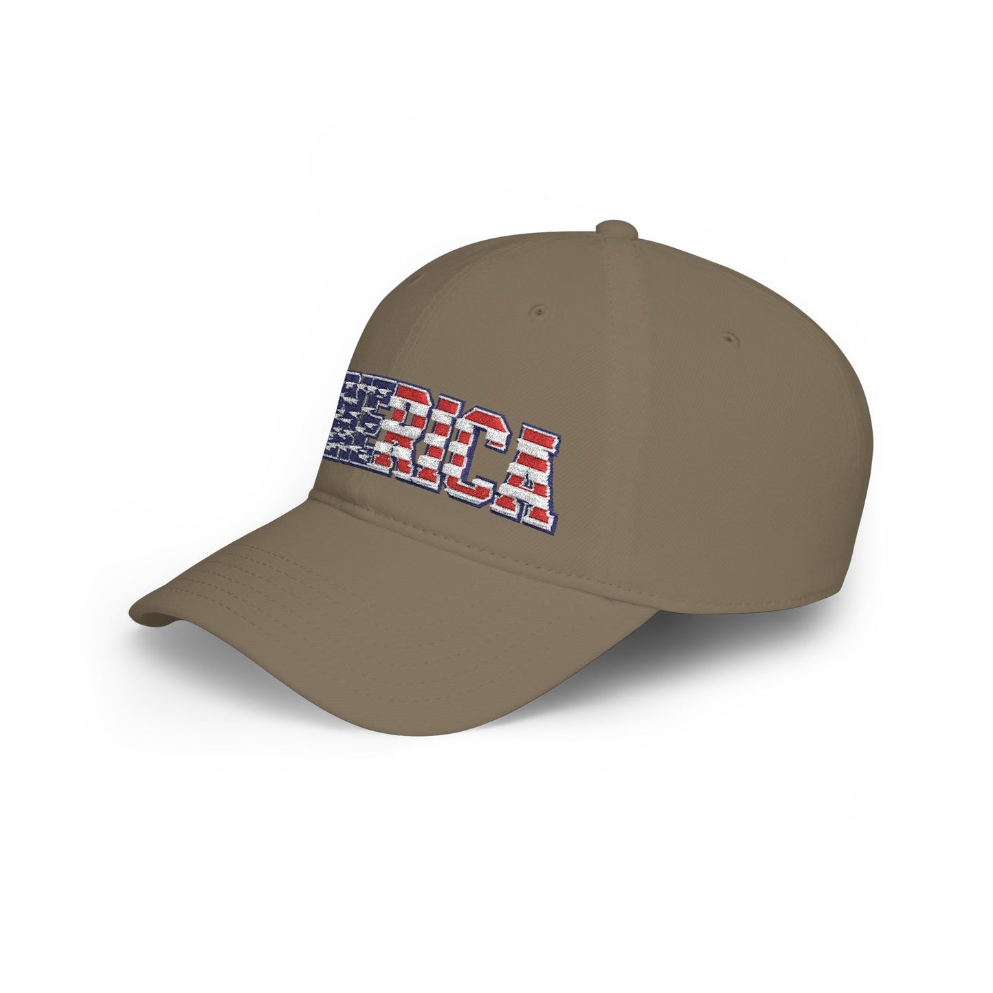 America Flag Design Embroidered Cap — Patriotic Low Profile Baseball Hat (250th Anniversary)