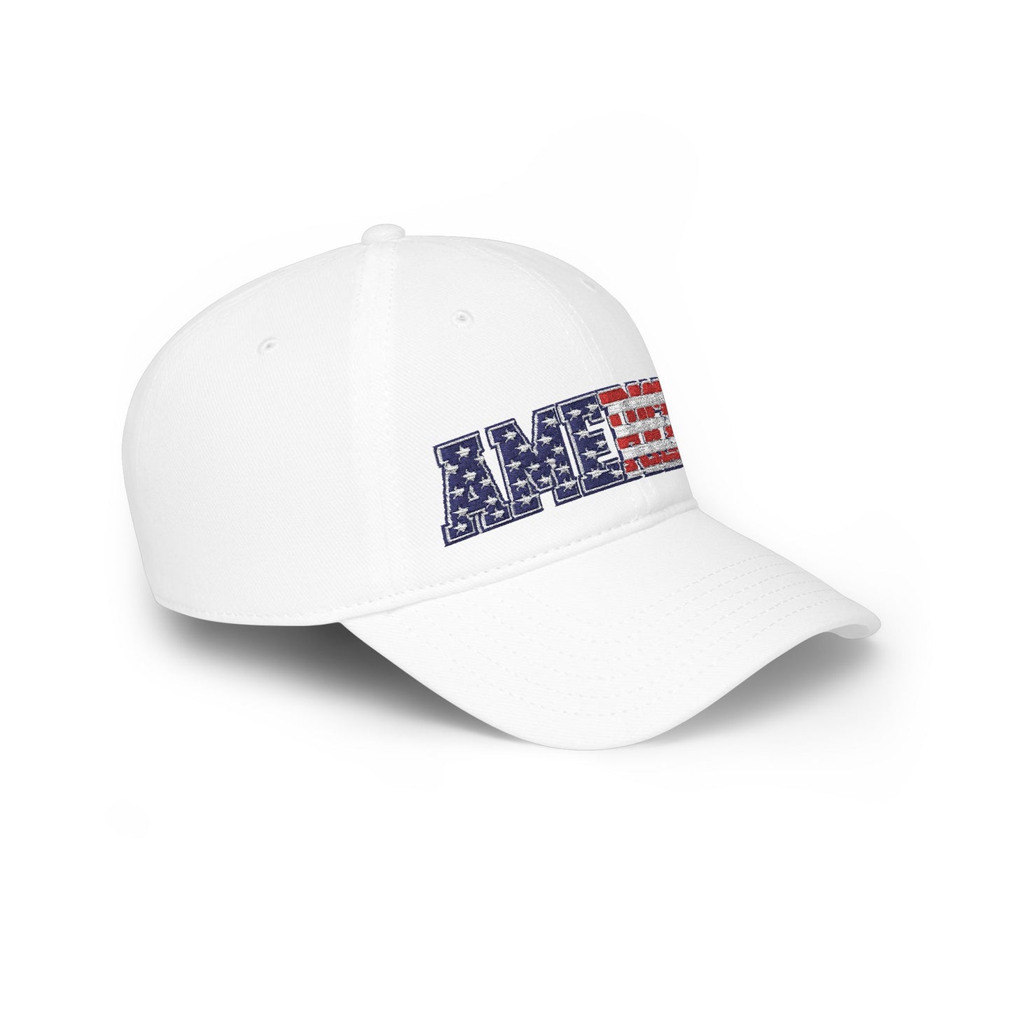 America Flag Design Embroidered Cap — Patriotic Low Profile Baseball Hat (250th Anniversary)