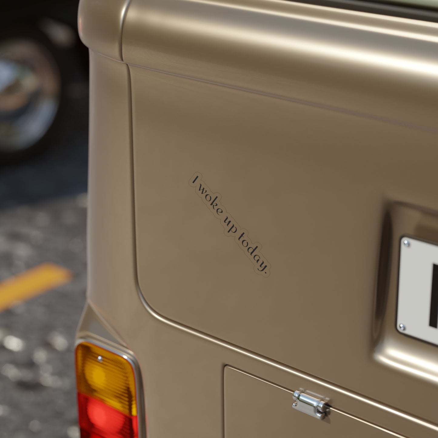 I Woke Up Today Gratitude Die-Cut Transparent Outdoor Sticker — Weatherproof Laptop & Car Decal