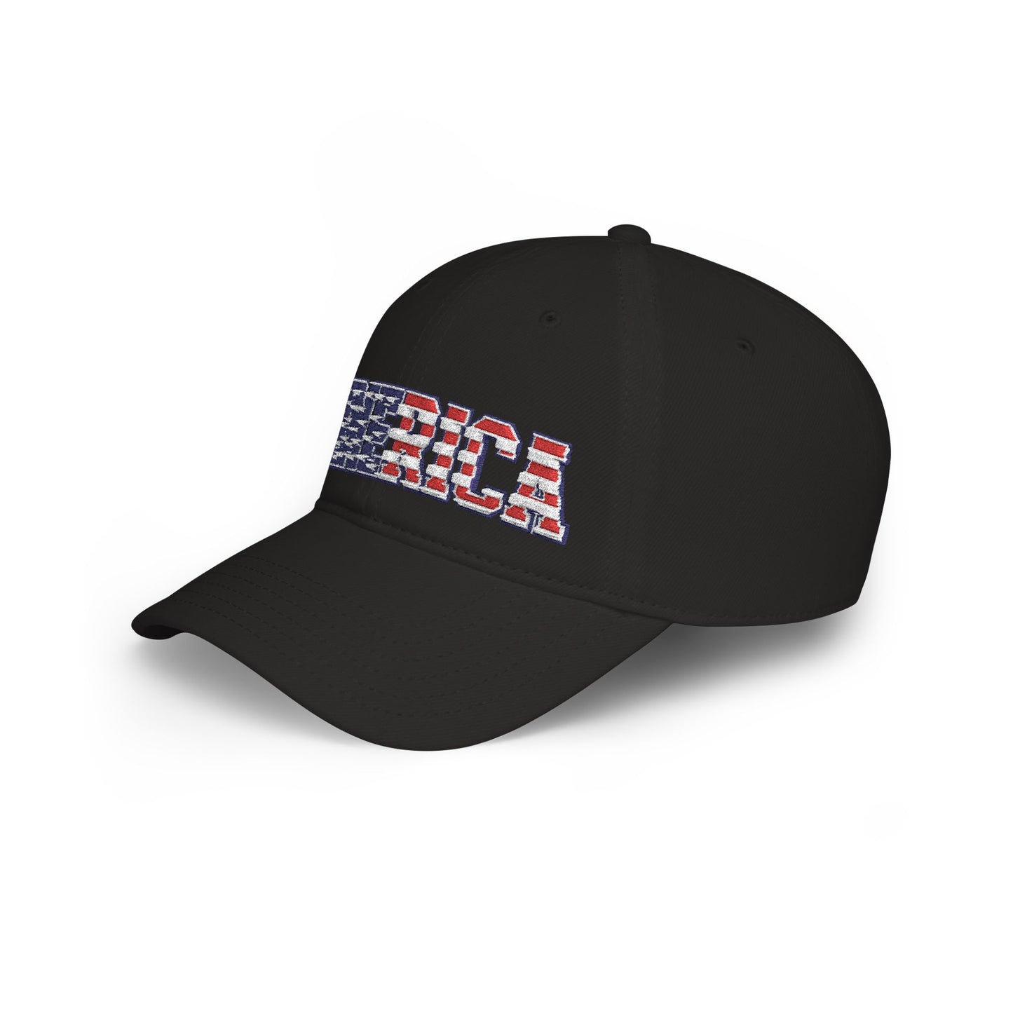 America Flag Design Embroidered Cap — Patriotic Low Profile Baseball Hat (250th Anniversary)
