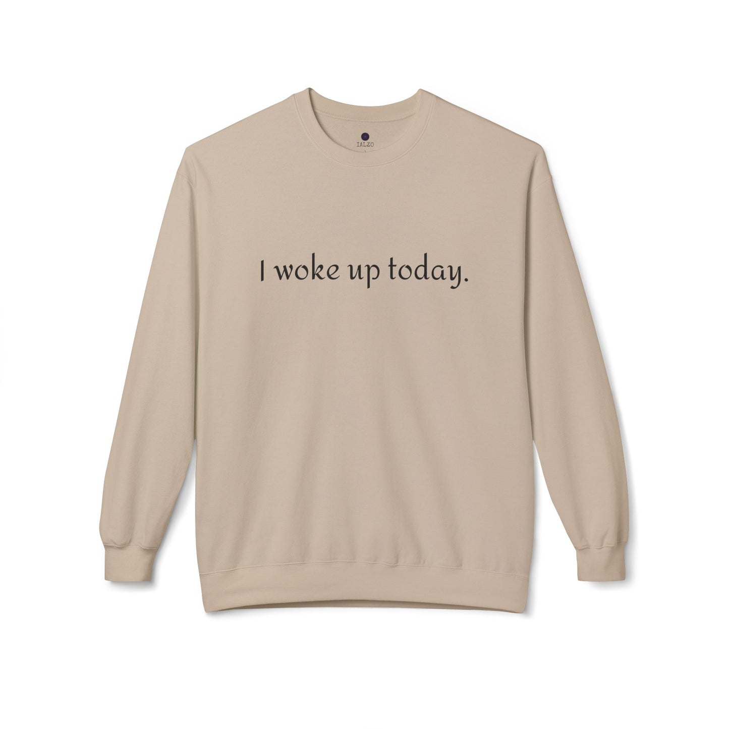 Crewneck Sweatshirt - "I woke up today." Minimalist Comfort Pullover
