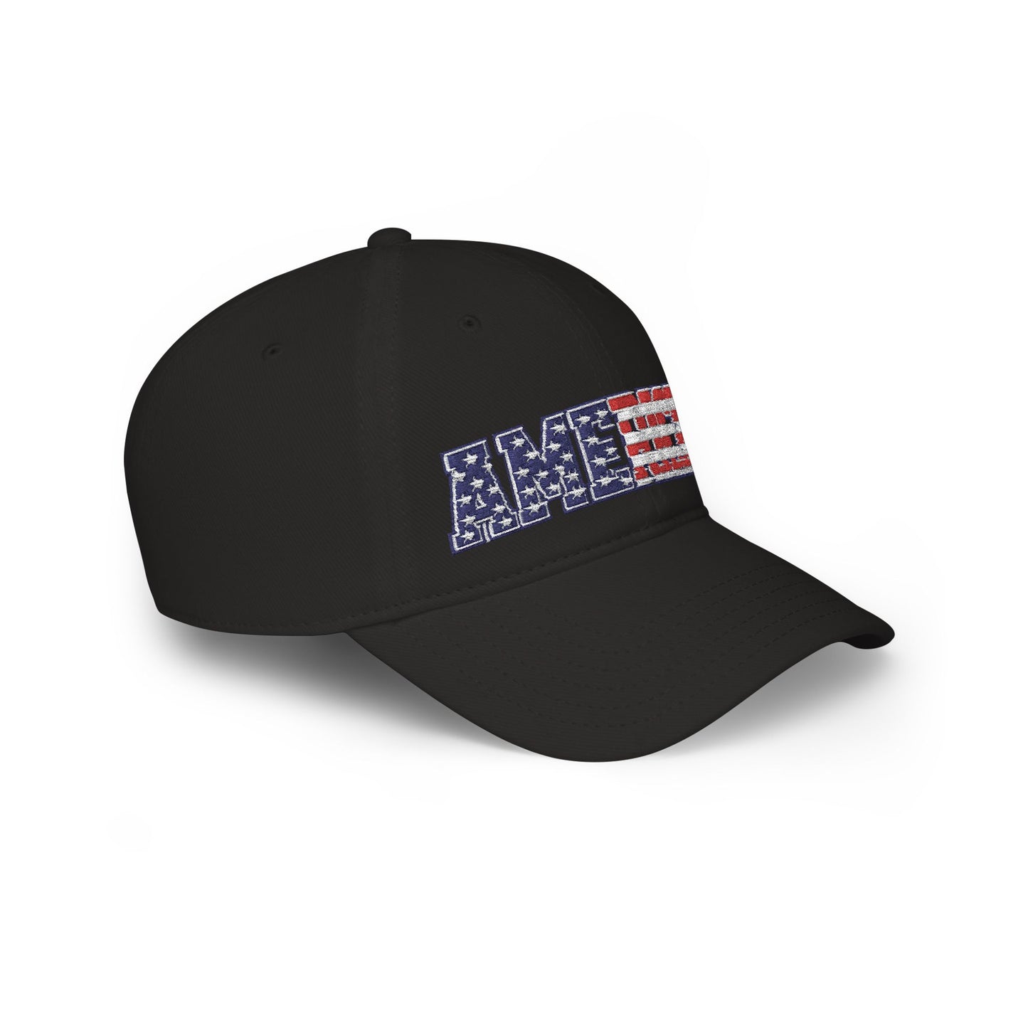 America Flag Design Embroidered Cap — Patriotic Low Profile Baseball Hat (250th Anniversary)