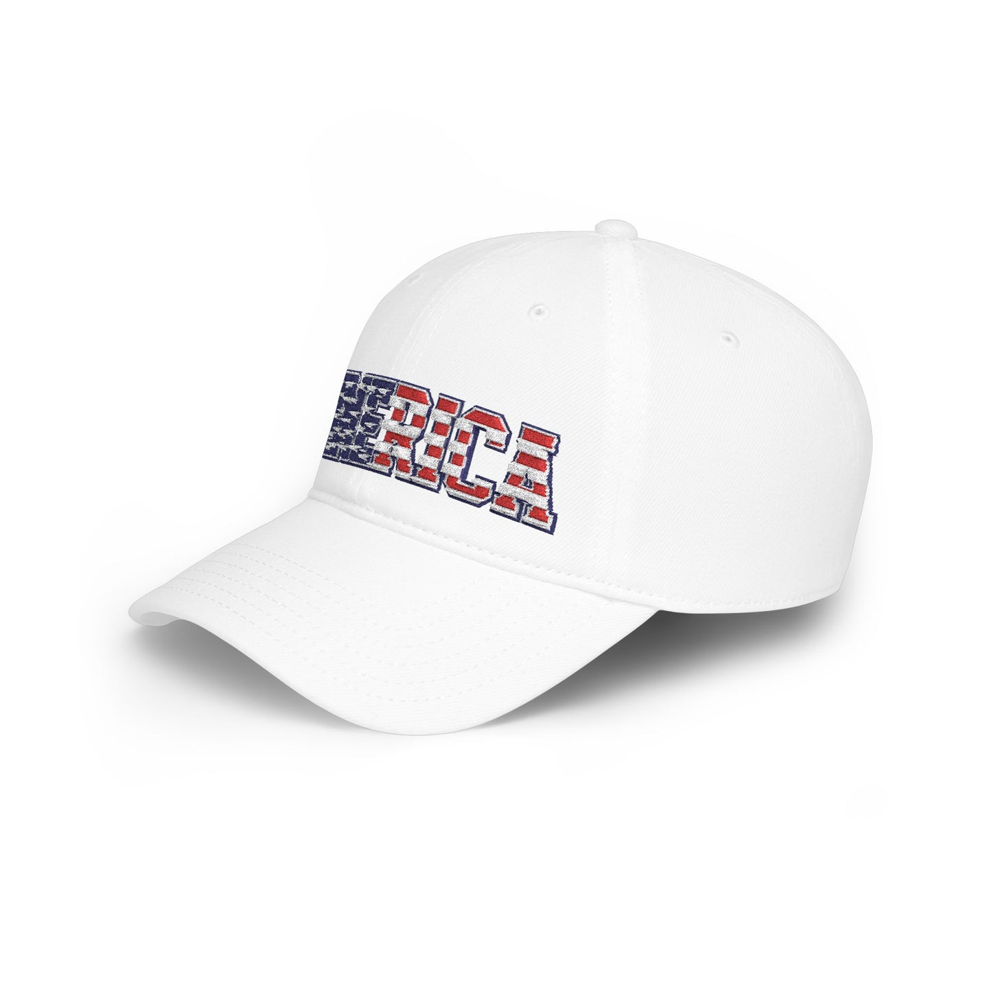 America Flag Design Embroidered Cap — Patriotic Low Profile Baseball Hat (250th Anniversary)