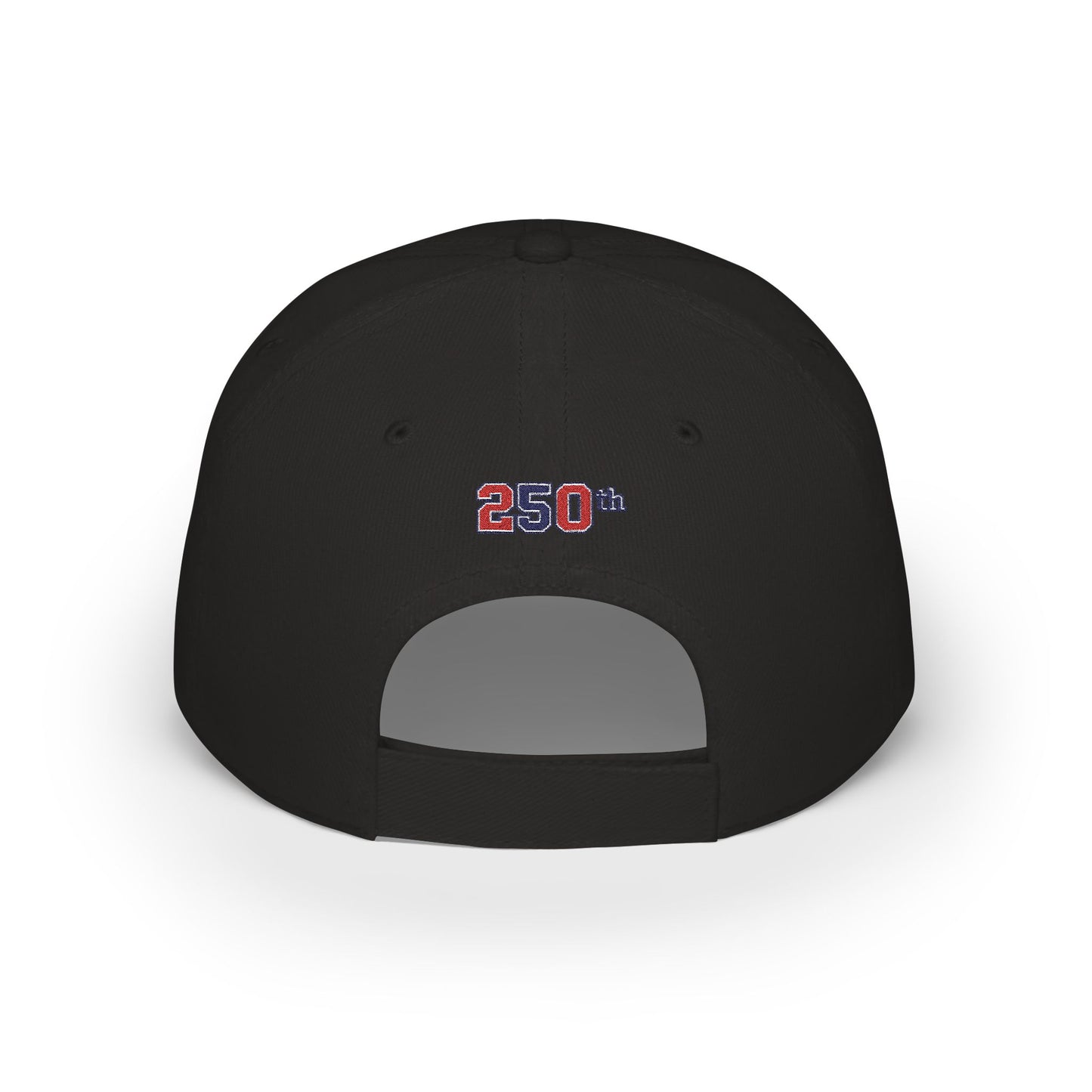 America Flag Design Embroidered Cap — Patriotic Low Profile Baseball Hat (250th Anniversary)