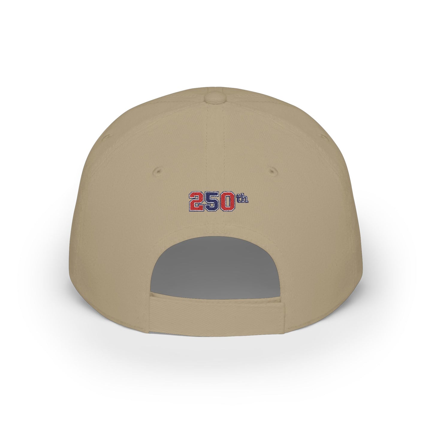 America Flag Design Embroidered Cap — Patriotic Low Profile Baseball Hat (250th Anniversary)