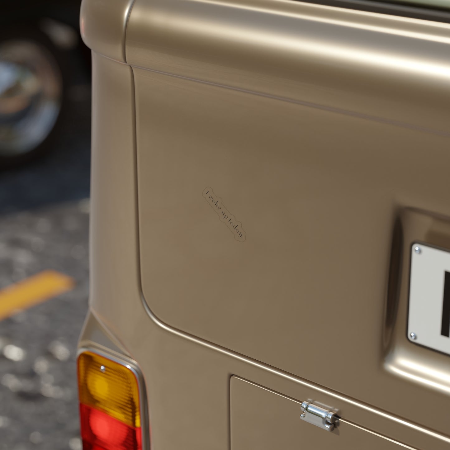 I Woke Up Today Gratitude Die-Cut Transparent Outdoor Sticker — Weatherproof Laptop & Car Decal